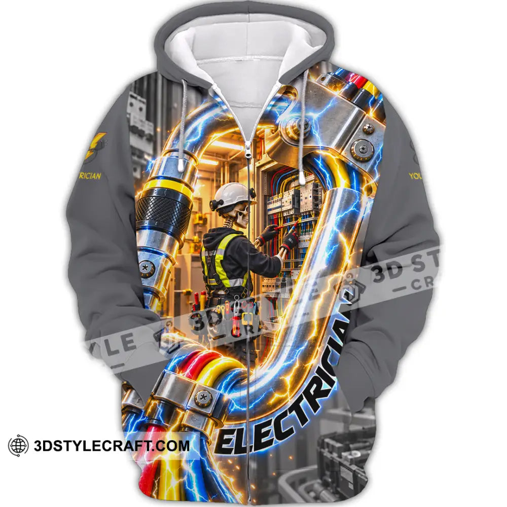 Unisex Shirt - Custom Electrician Shirt - Zipper Hoodie / S - T-shirt