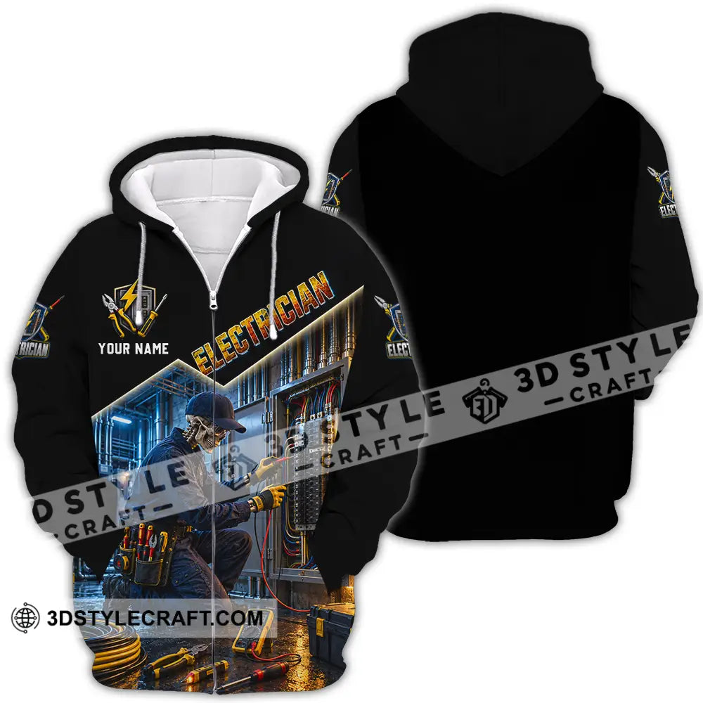 Unisex Shirt - Custom Electrician Shirt - Zipper Hoodie / S - T-shirt