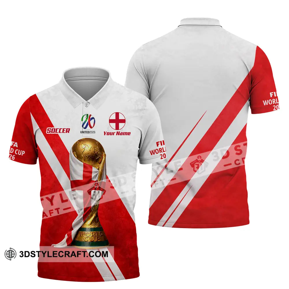 Unisex Shirt - Custom England World Cup 2026 3D Shirt - Polo Shirt / S - T-shirt