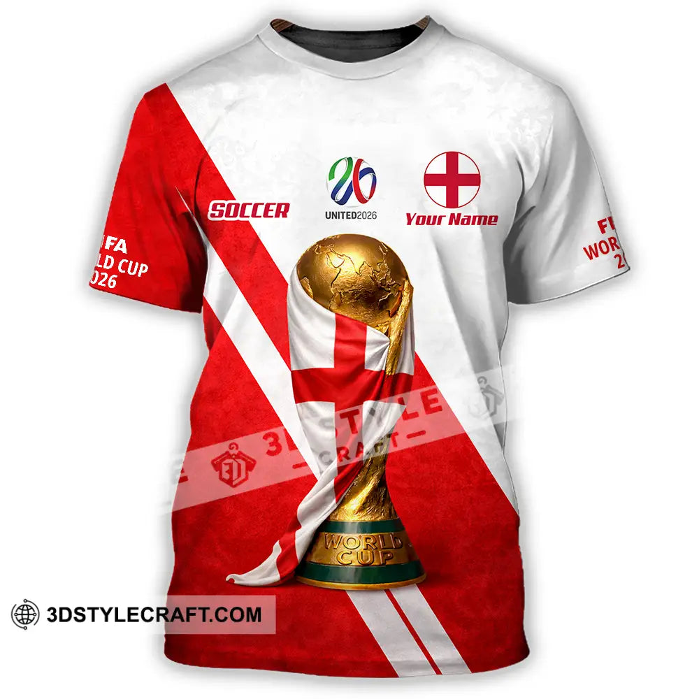Unisex Shirt - Custom England World Cup 2026 3D Shirt - T-Shirt / S - T-shirt