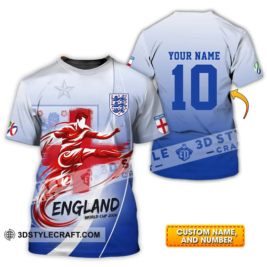 Unisex Shirt - Custom England FIFA 3D Shirt style option 1