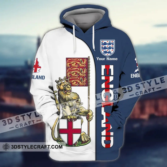 Unisex Shirt - Custom England Football Name T-Shirt, England Three Lion style option 3
