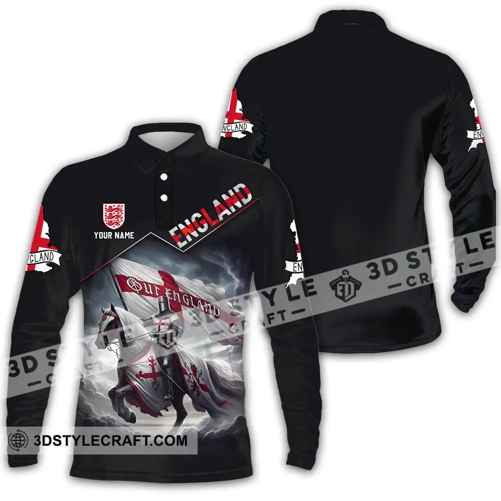 Unisex Shirt - Custom England Shirt Long Sleeve Polo / S T-shirt