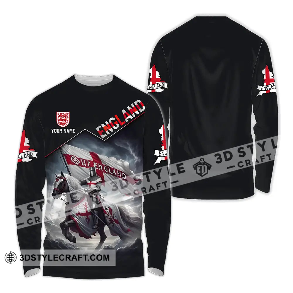 Unisex Shirt - Custom England Shirt Long Sleeve Shirt / S T-shirt