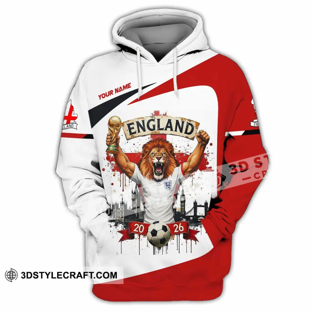 Unisex Shirt - Custom England World Cup 2026 3D Shirt Hoodie / S T-shirt