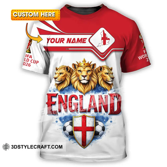 Unisex Shirt - Custom England World Cup 2026 3D Shirt style option 1