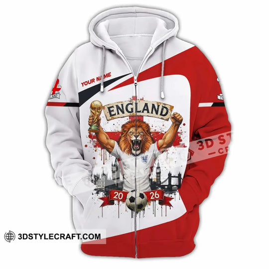 Unisex Shirt - Custom England World Cup 2026 3D Shirt style option 4
