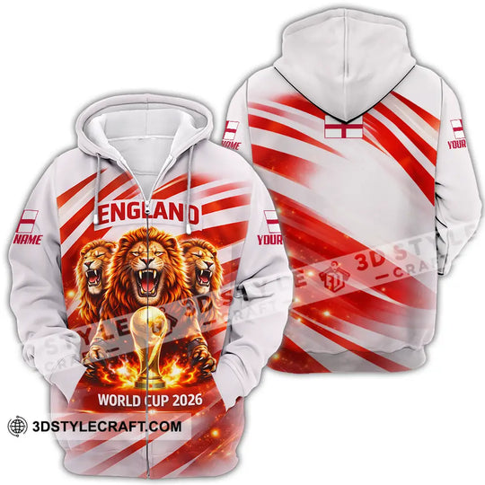 Unisex Shirt - Custom England World Cup 2026 3D Shirt style option 4