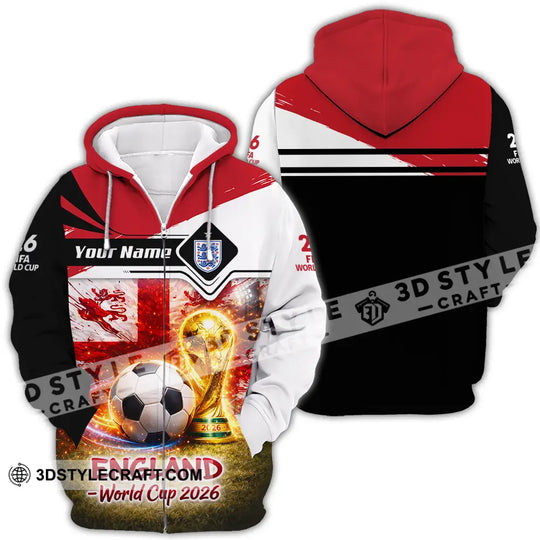 Unisex Shirt - Custom England World Cup 2026 3D Shirt style option 4