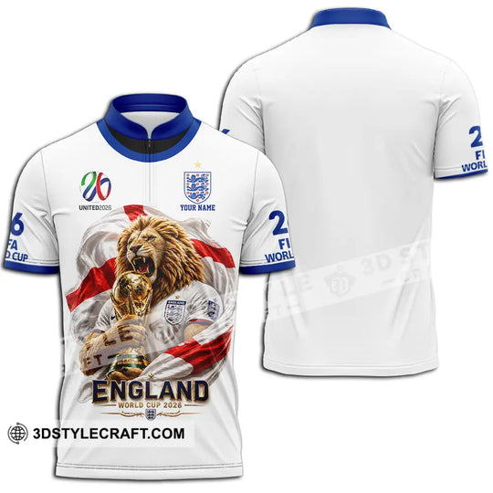 Unisex Shirt - Custom England World Cup 2026 3D Shirt style option 2