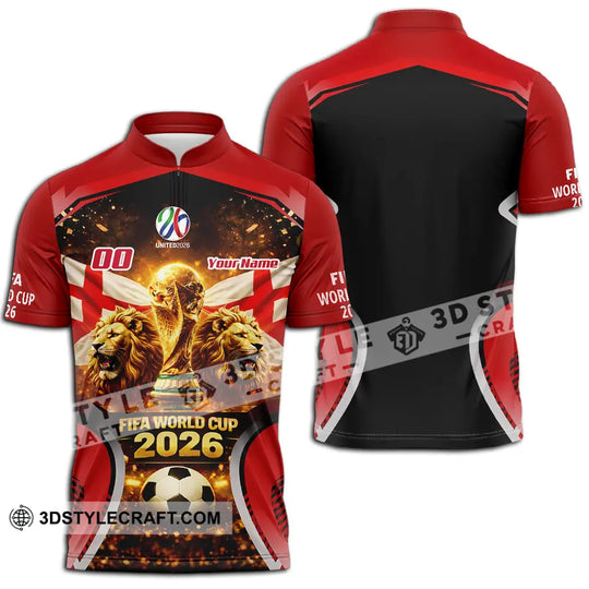Unisex Shirt - Custom England World Cup 2026 3D Shirt style option 2