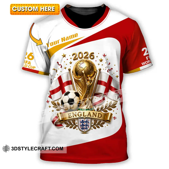Unisex Shirt - Custom England World Cup 2026 Shirt style option 1