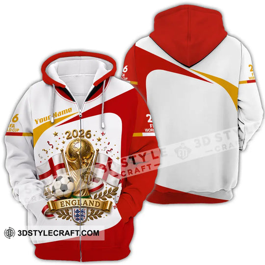 Unisex Shirt - Custom England World Cup 2026 Shirt style option 4