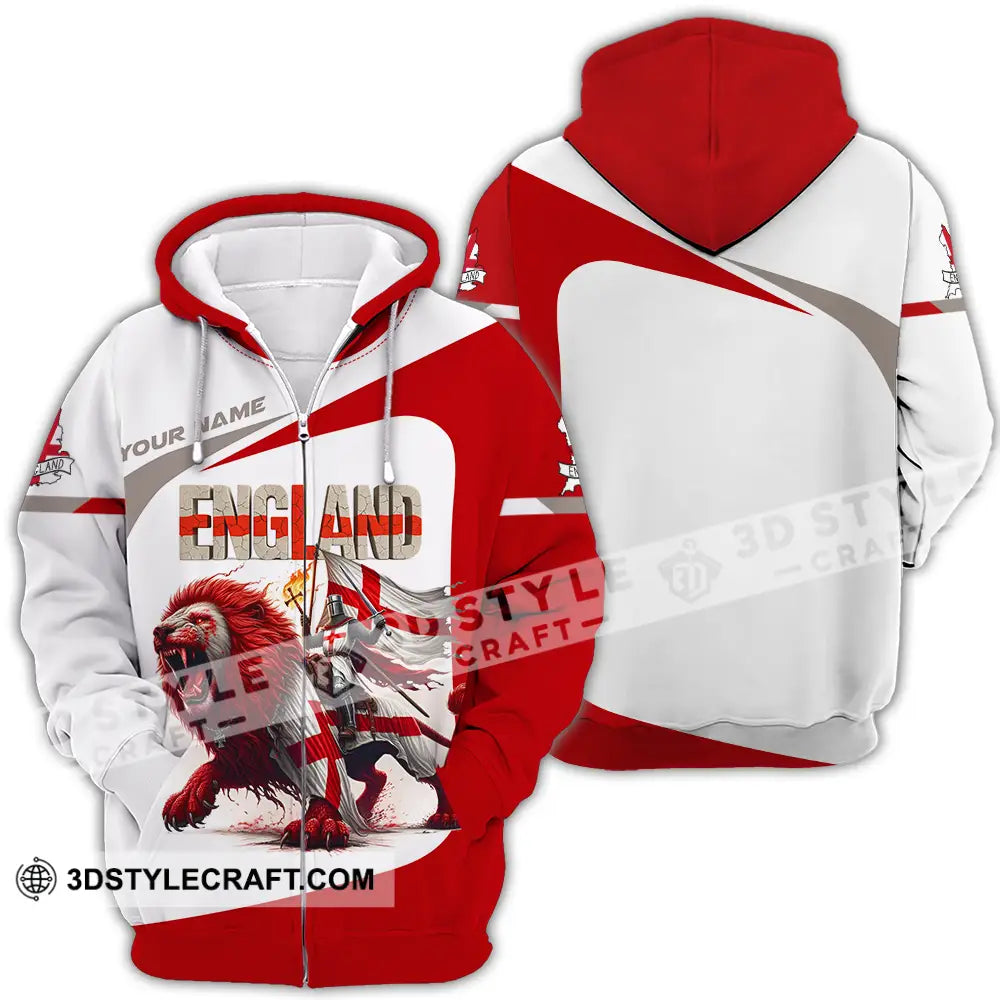 Unisex Shirt - Custom England Shirt Zipper Hoodie / S T-shirt