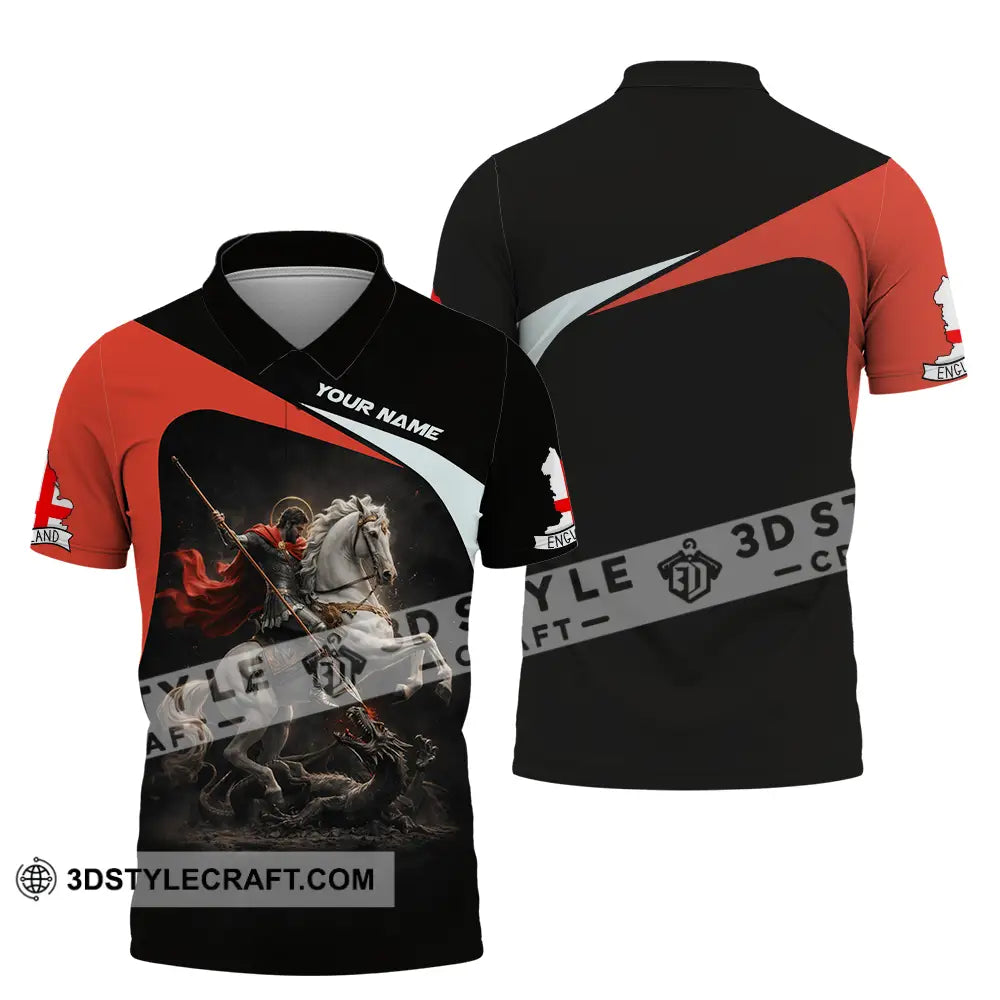 Unisex Shirt - Custom English Horseman 3D Shirt Polo Shirt / S T-shirt