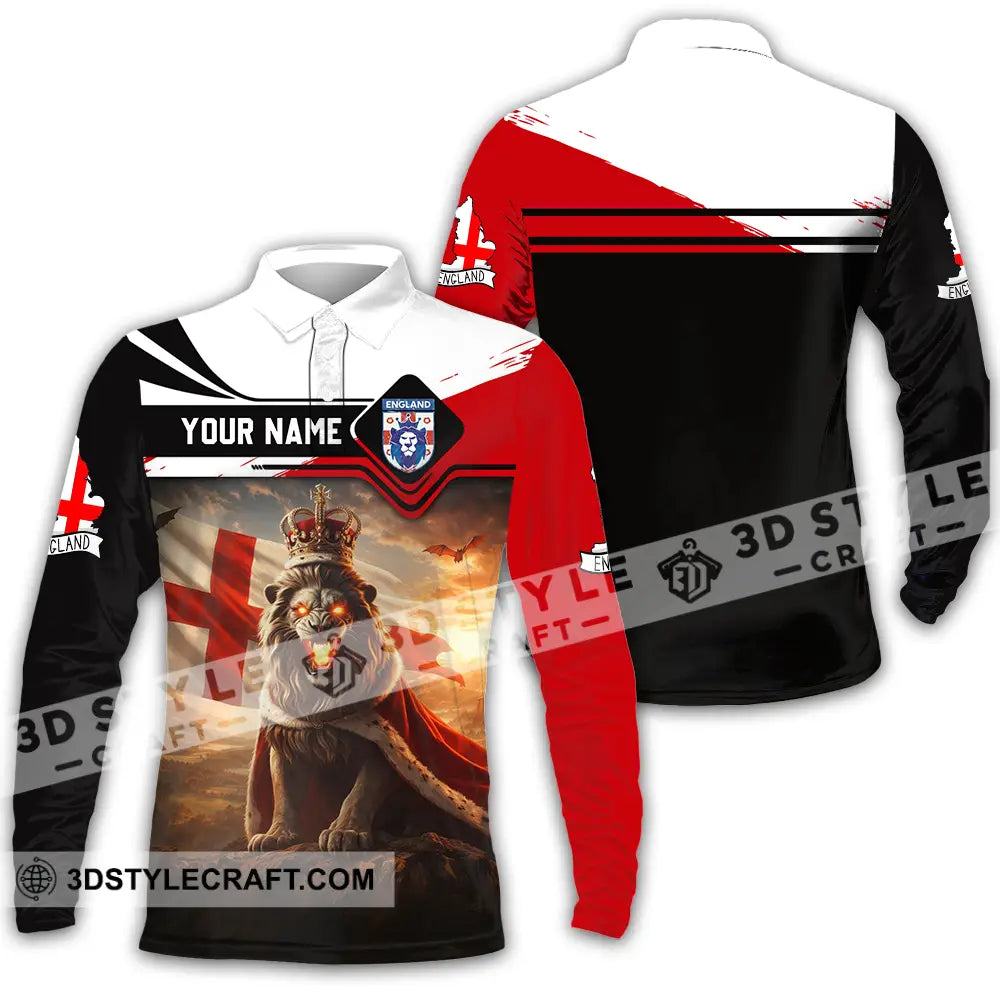 Unisex Shirt - Custom English Lion King 3D Shirt Long Sleeve Polo / S T-shirt