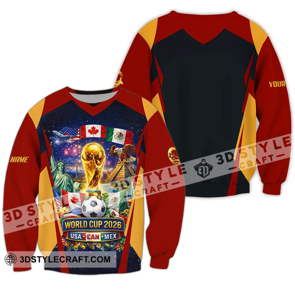 Unisex Shirt - Custom FIFA World Cup 2026 3D Shirt Long Sleeve / S T-shirt