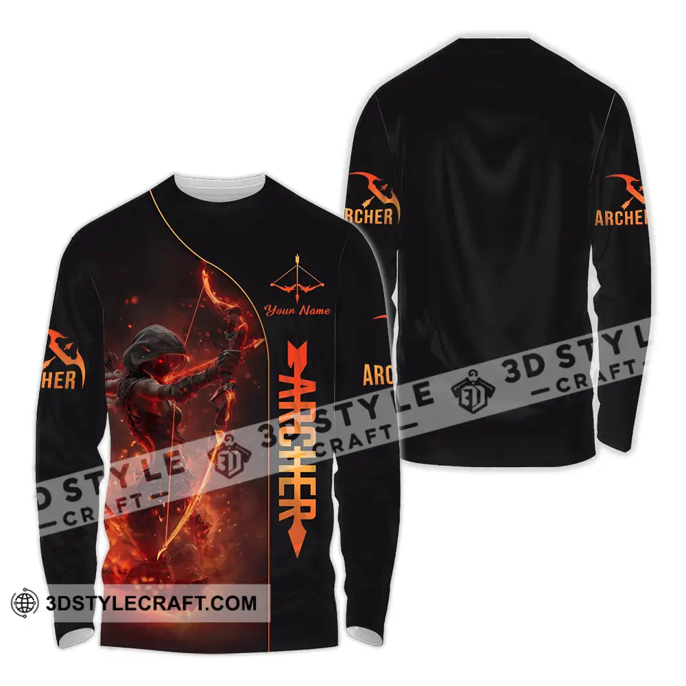 Unisex Shirt - Custom Fire Archery Shirt Long Sleeve Shirt / S T-shirt