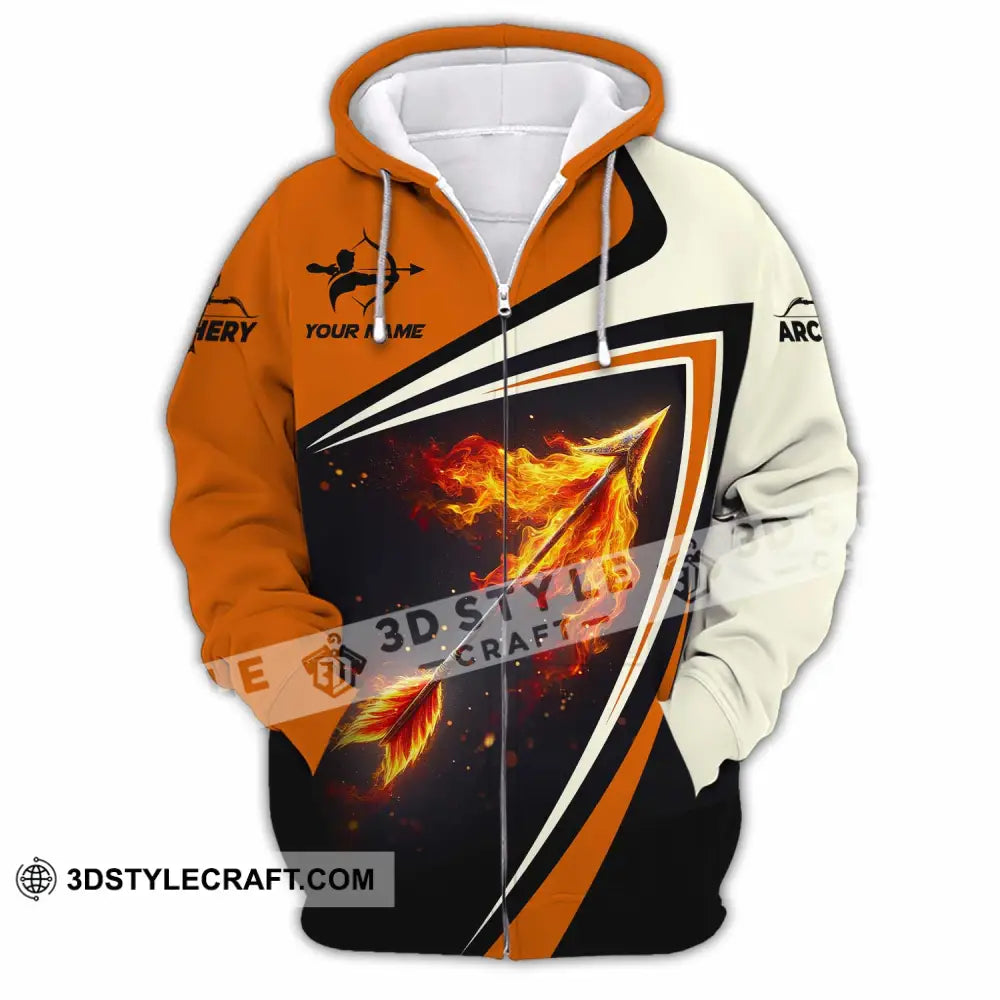Unisex Shirt - Custom Fire Archery Lover Shirt Zipper Hoodie / S T-shirt