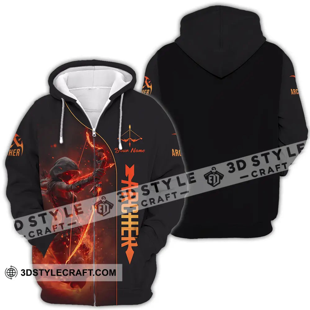 Unisex Shirt - Custom Fire Archery Shirt Zipper Hoodie / S T-shirt