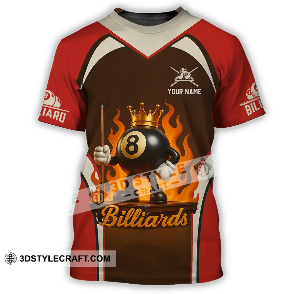 Unisex Shirt - Custom Fire Billiard Shirt T-Shirt / S T-shirt