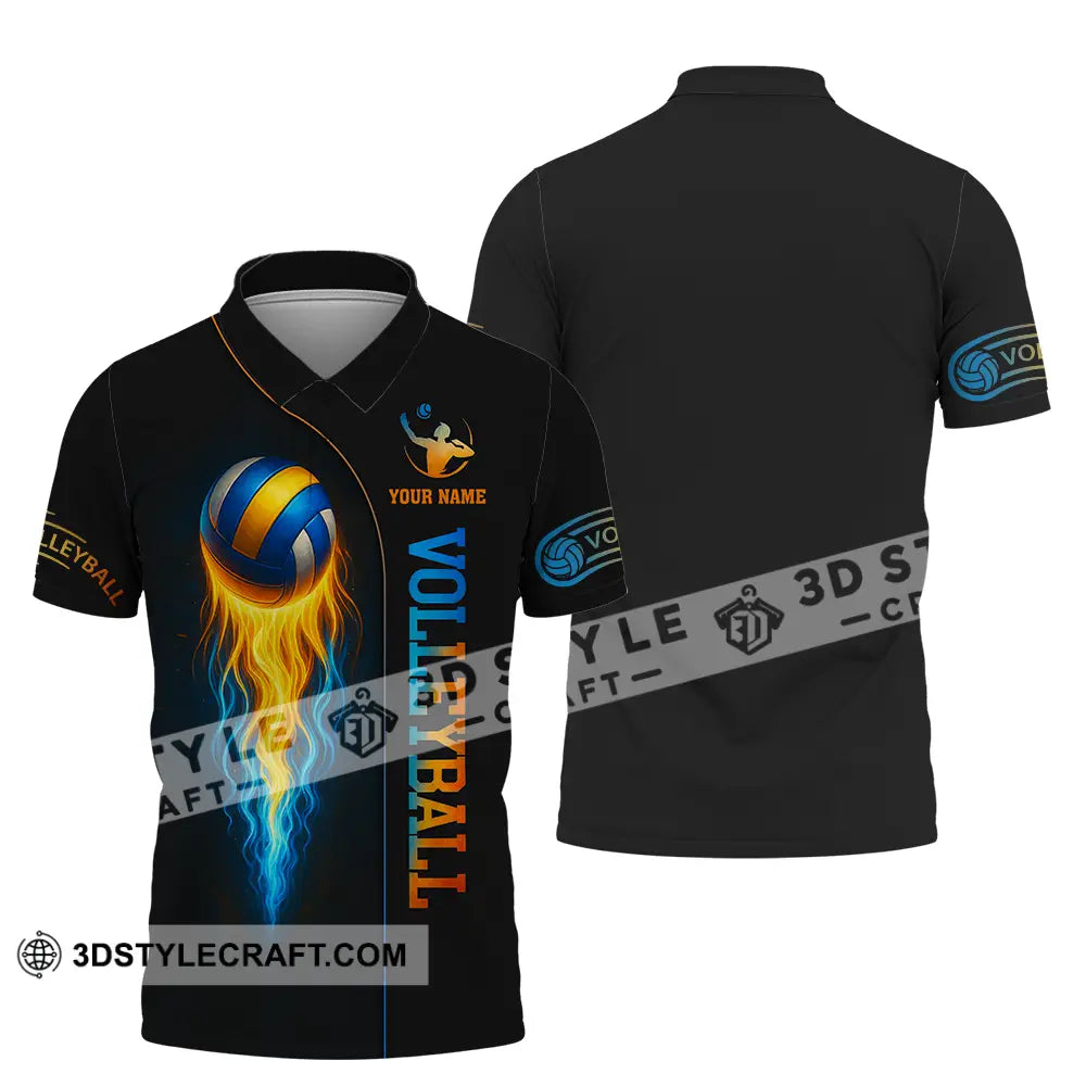 Unisex Shirt - Custom Fire Volleyball Shirt Polo Shirt / S T-shirt
