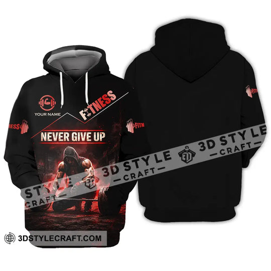 Unisex Shirt - Custom Fitness Never Give Up Shirt style option 3