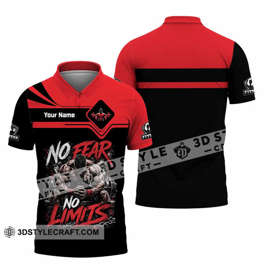 Unisex Shirt - Custom Fitness No Fear No Limits Shirt style option 2