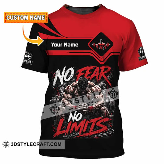 Unisex Shirt - Custom Fitness No Fear No Limits Shirt style option 1