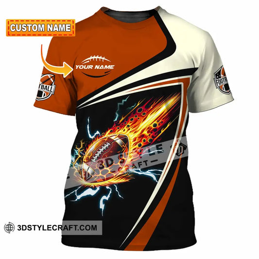 Unisex Shirt Custom Football Fire Sport Shirt T shirt