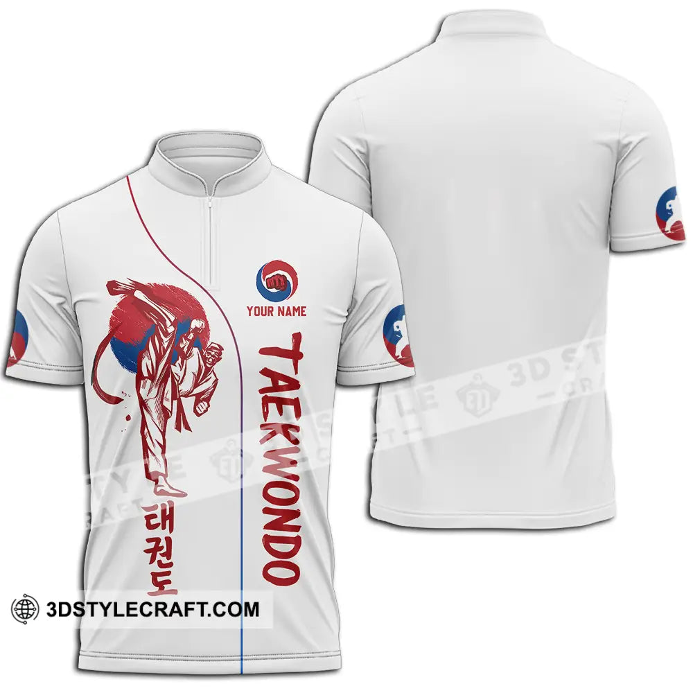 Unisex Shirt - Custom Shirt For Taekwondo Lover Zipper Polo Shirt / S T-shirt