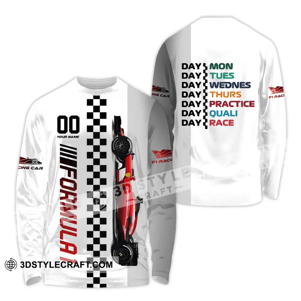 Unisex Shirt - Custom Formula 1 Shirt Long Sleeve Shirt / S T-shirt