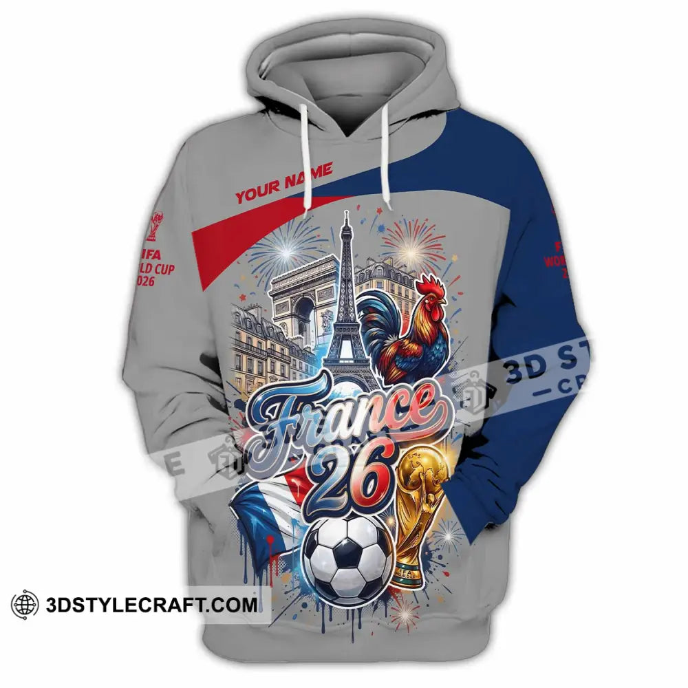 Unisex Shirt - Custom France World Cup 2026 3D Shirt - Hoodie / S - T-shirt