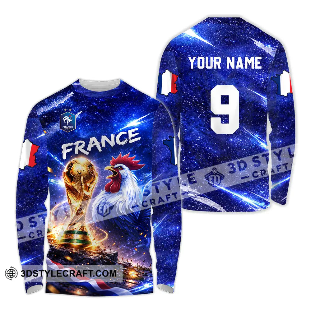 Unisex Shirt - Custom France World Cup 2026 3D Shirt Long Sleeve Shirt / S T-shirt
