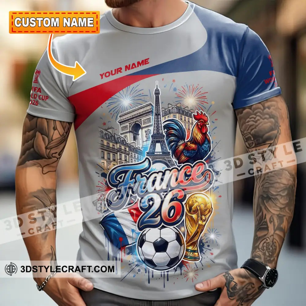 Unisex Shirt - Custom France World Cup 2026 3D Shirt - T-shirt