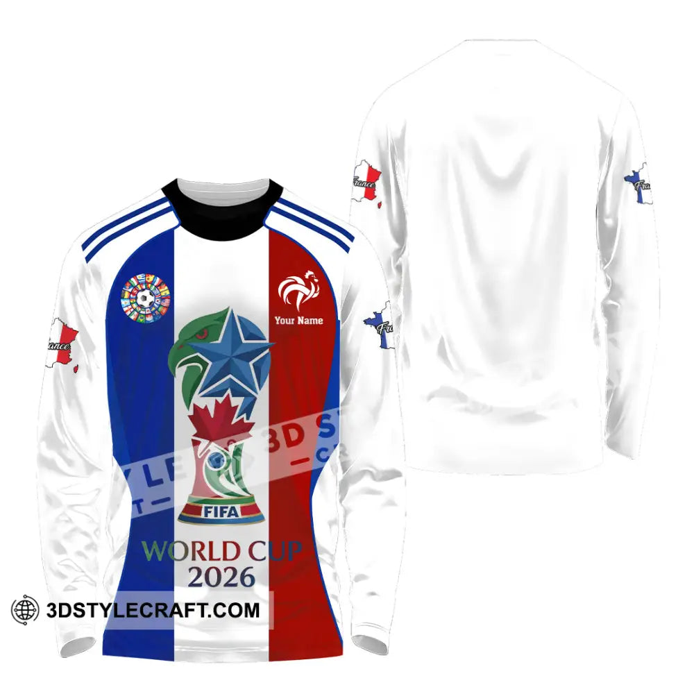 Unisex Shirt - Custom France World Cup 2026 Shirt - Long Sleeve Shirt / S - T-shirt
