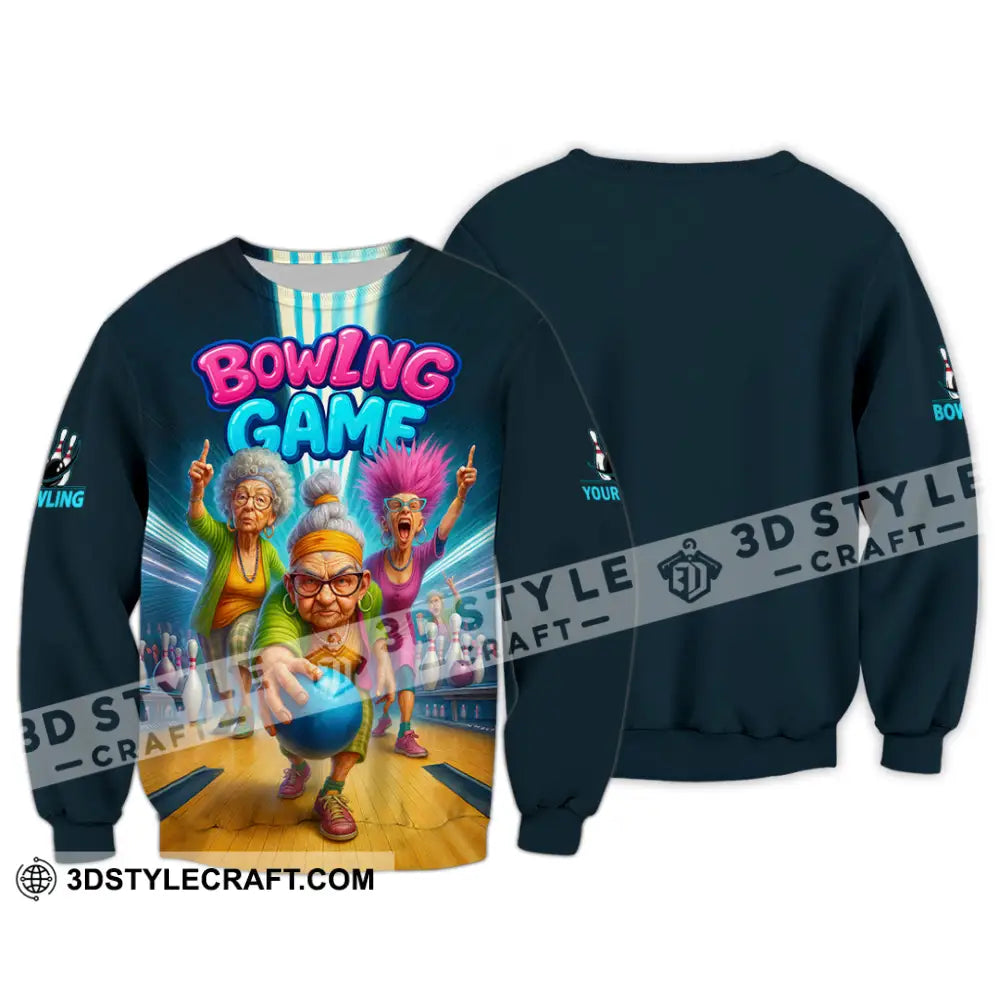 Unisex Shirt - Custom Funny Bowling Game Shirt Long Sleeve / S T-shirt