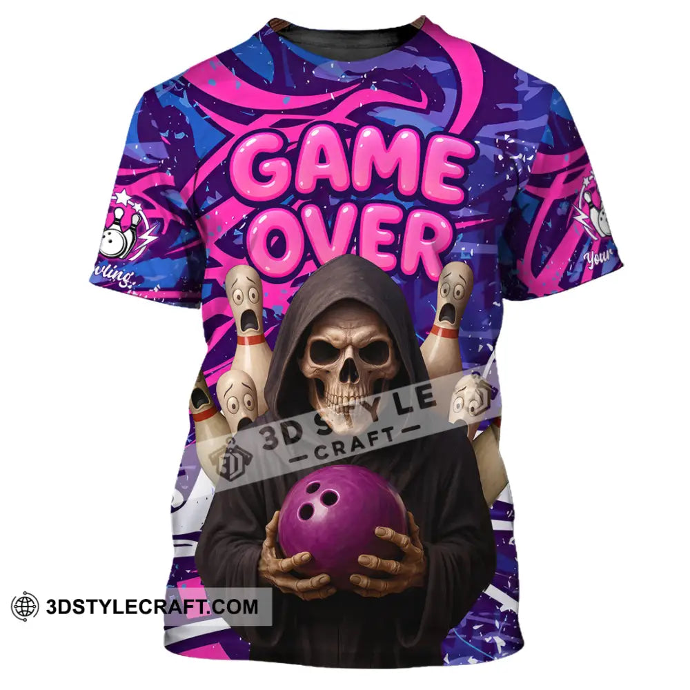 Unisex Shirt - Custom Funny Bowling Game Purple Death Shirt T-Shirt / S T-shirt