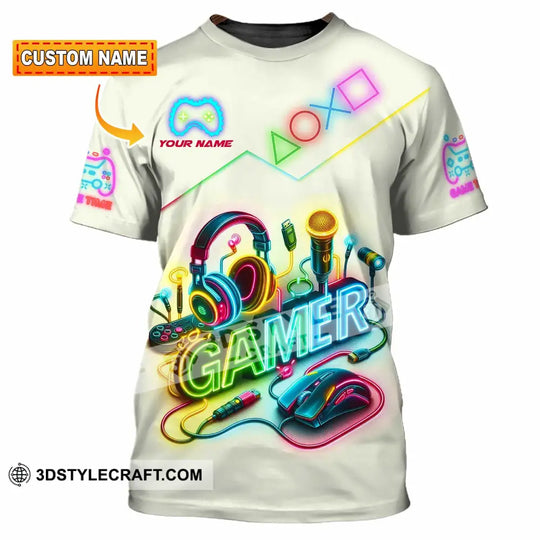 Unisex Shirt - Custom Gamer, Game Time Shirt style option 1
