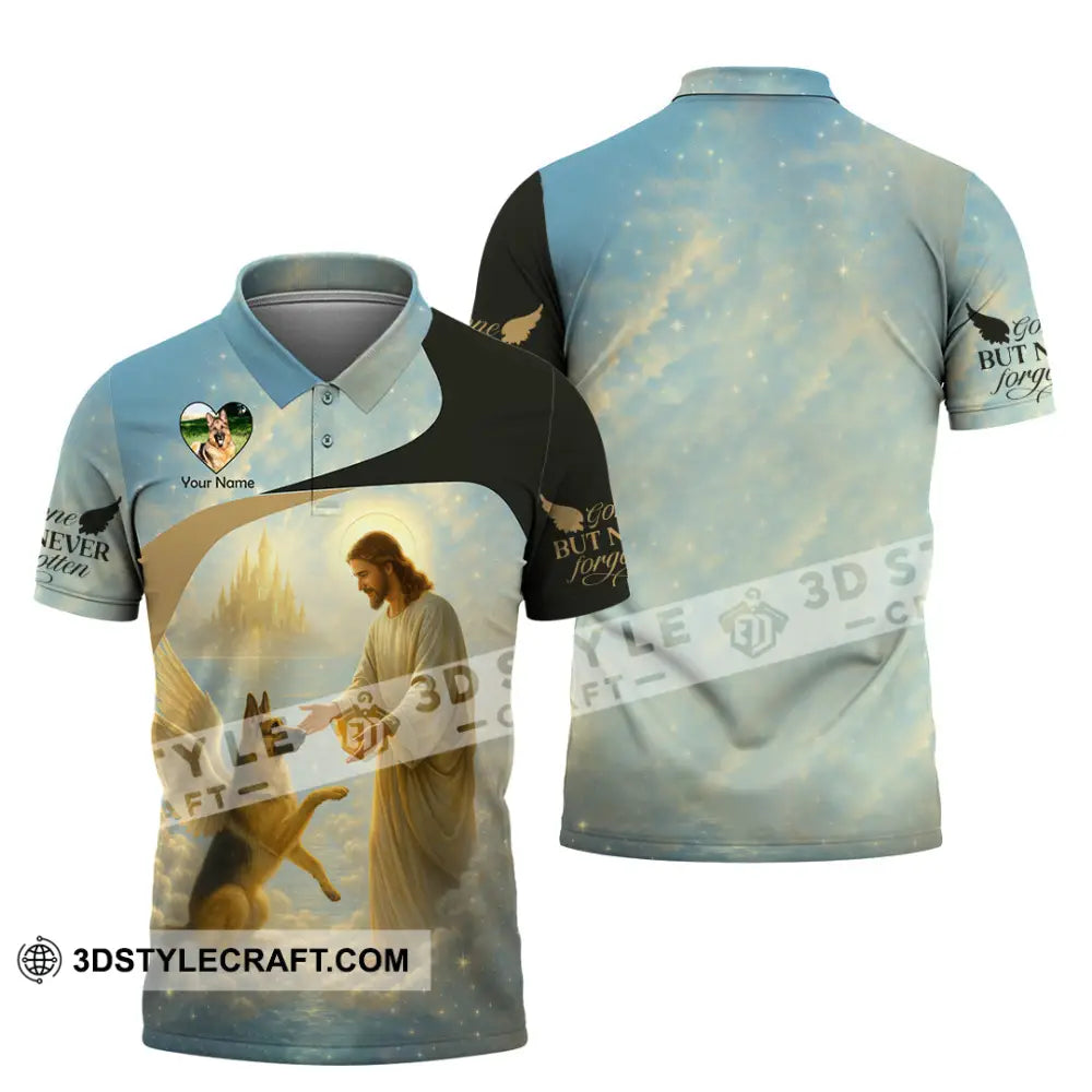 Unisex Shirt - Custom German Shepherd Gone But Never Forgotten Shirt Polo Shirt / S T-shirt