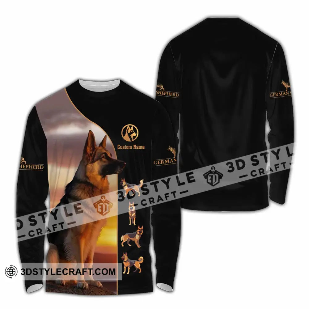 Unisex Shirt - Custom German Shepherd Shirt Long Sleeve Shirt / S T-shirt