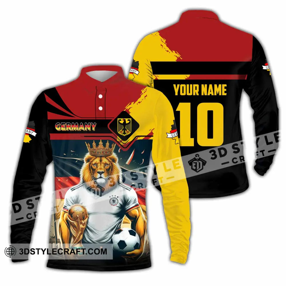 Unisex Shirt - Custom Germany 3D Shirt Long Sleeve Polo / S T-shirt