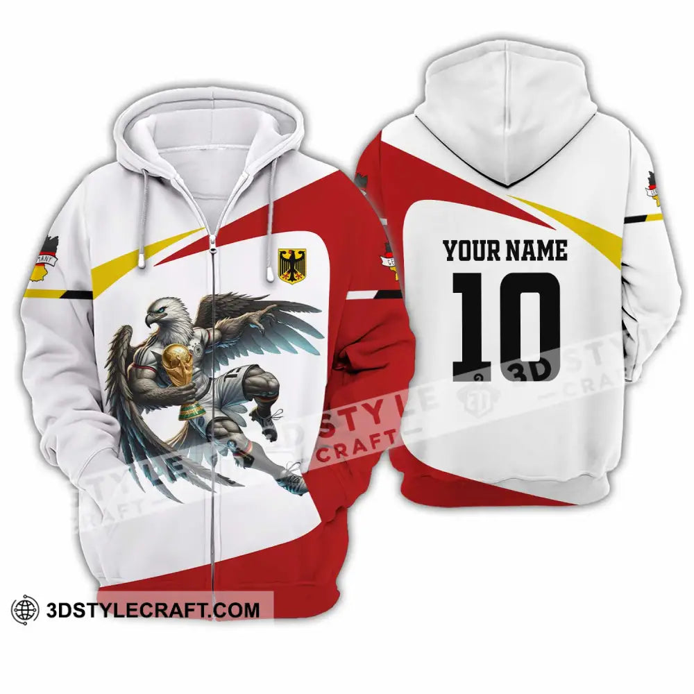 Unisex Shirt - Custom Germany 3D Shirt Zipper Hoodie / S T-shirt