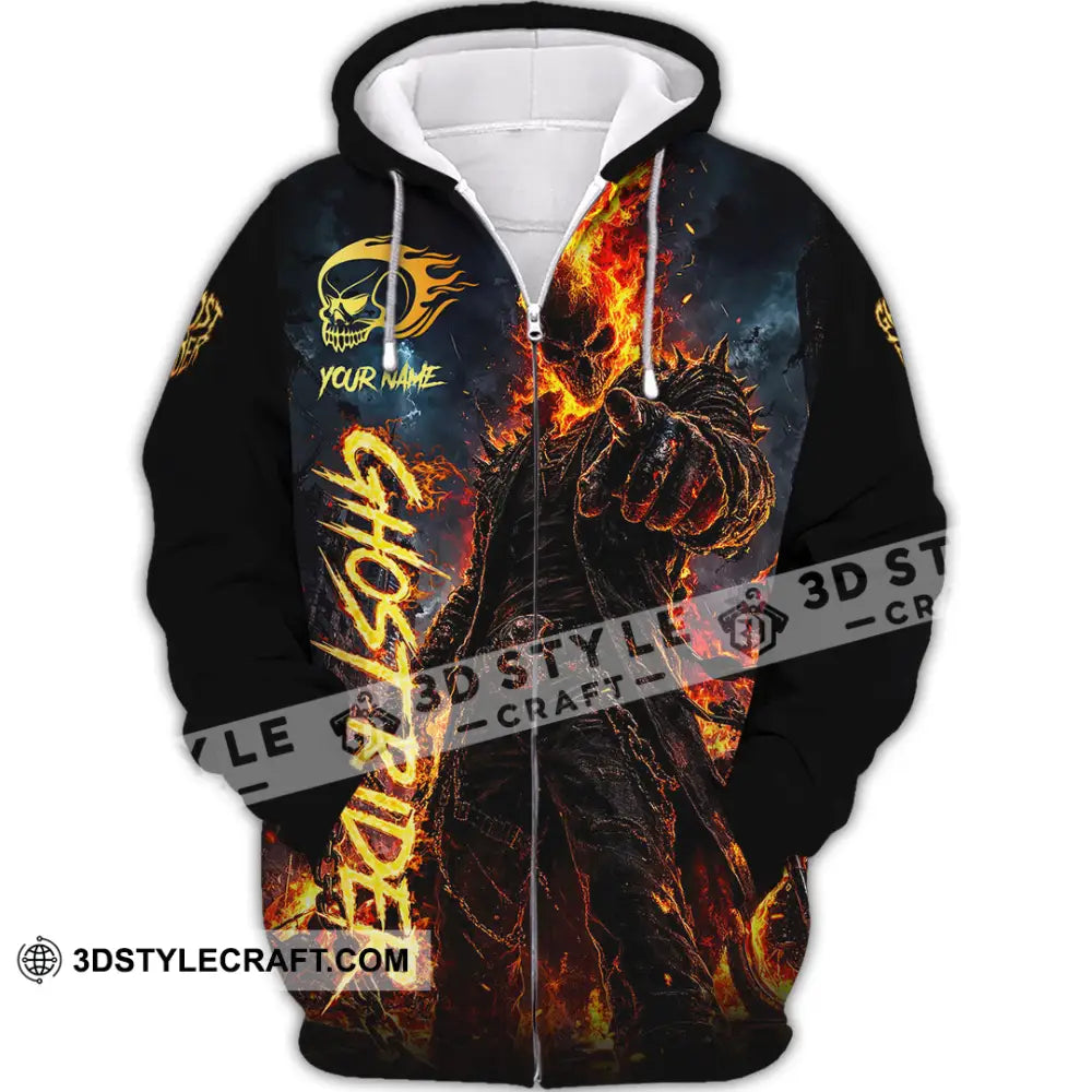 Unisex Shirt - Custom Ghost Rider Shirt - Zipper Hoodie / S - T-shirt