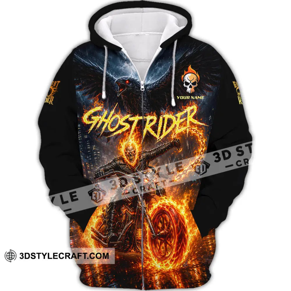 Unisex Shirt - Custom Ghost Rider Shirt - Zipper Hoodie / S - T-shirt
