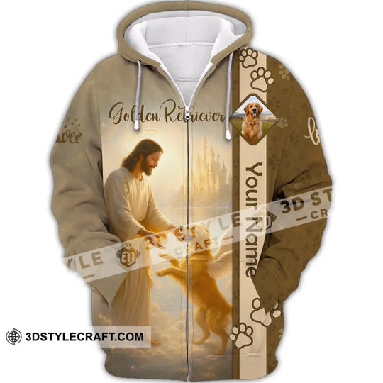 Unisex Shirt - Custom Golden Retriever And God Shirt style option 2