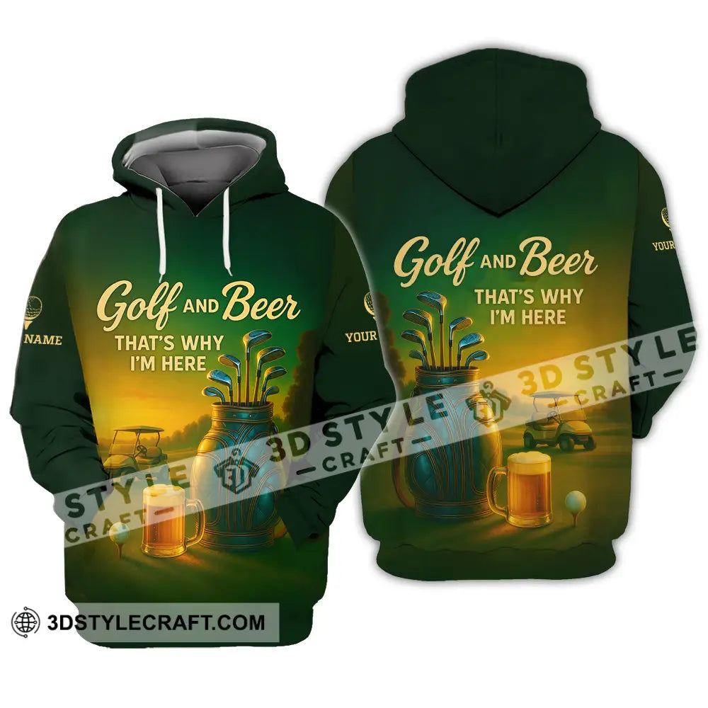 Unisex Shirt - Custom Golf And Beer Shirt Hoodie / S T-shirt