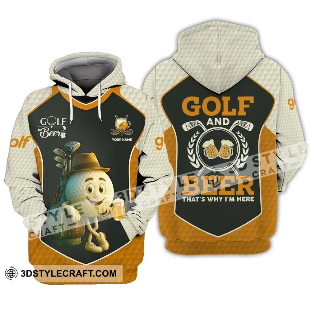 Unisex Shirt - Custom Golf And Beer That Is Why I am Here Shirt Hoodie / S T-shirt