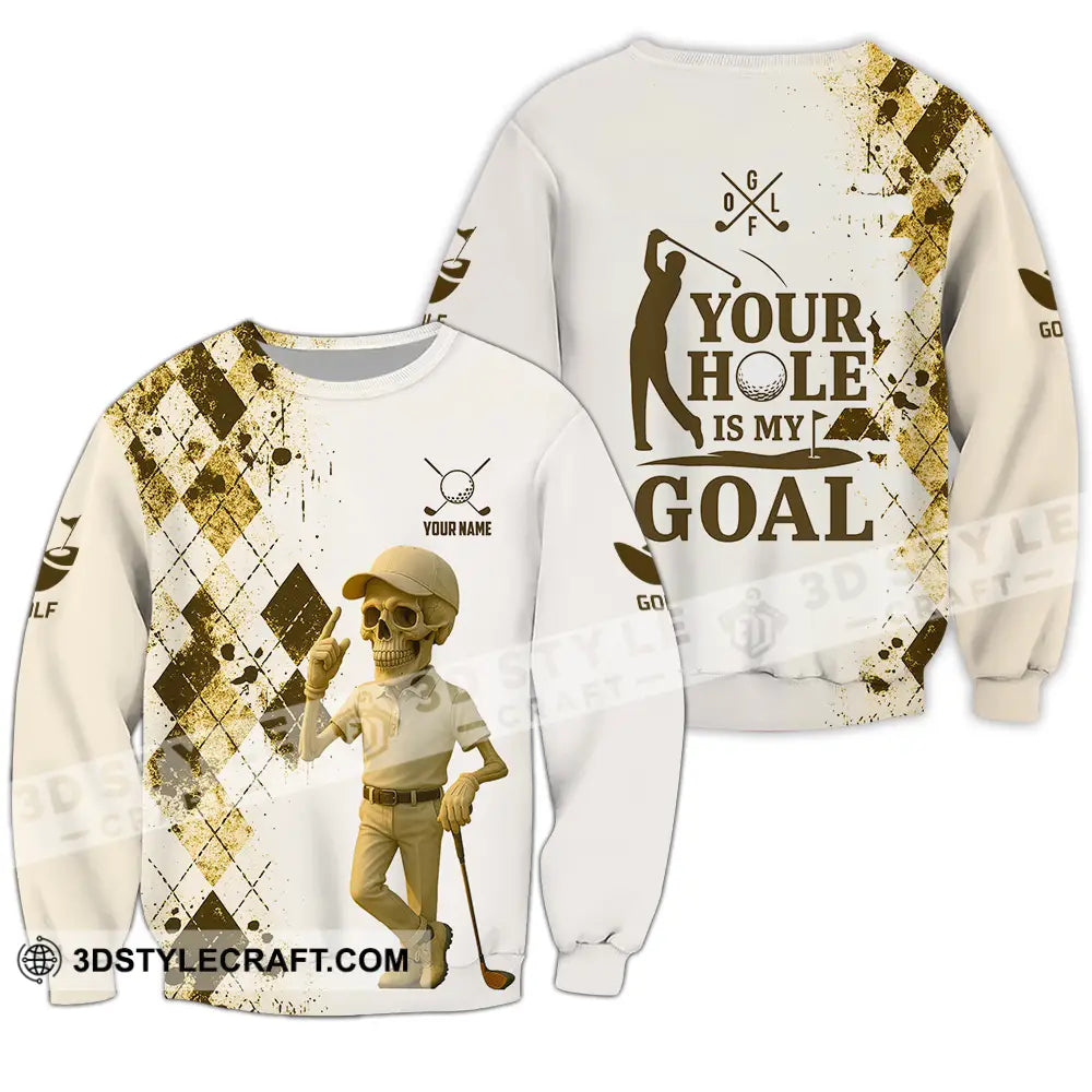Unisex Shirt - Custom Golf Your Hole Is My Goal Shirt Long Sleeve / S T-shirt