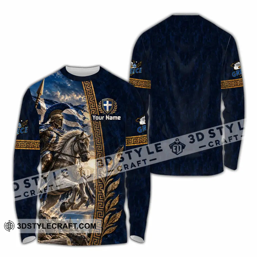 Unisex Shirt - Custom Greece Shirt - Long Sleeve Shirt / S - T-shirt